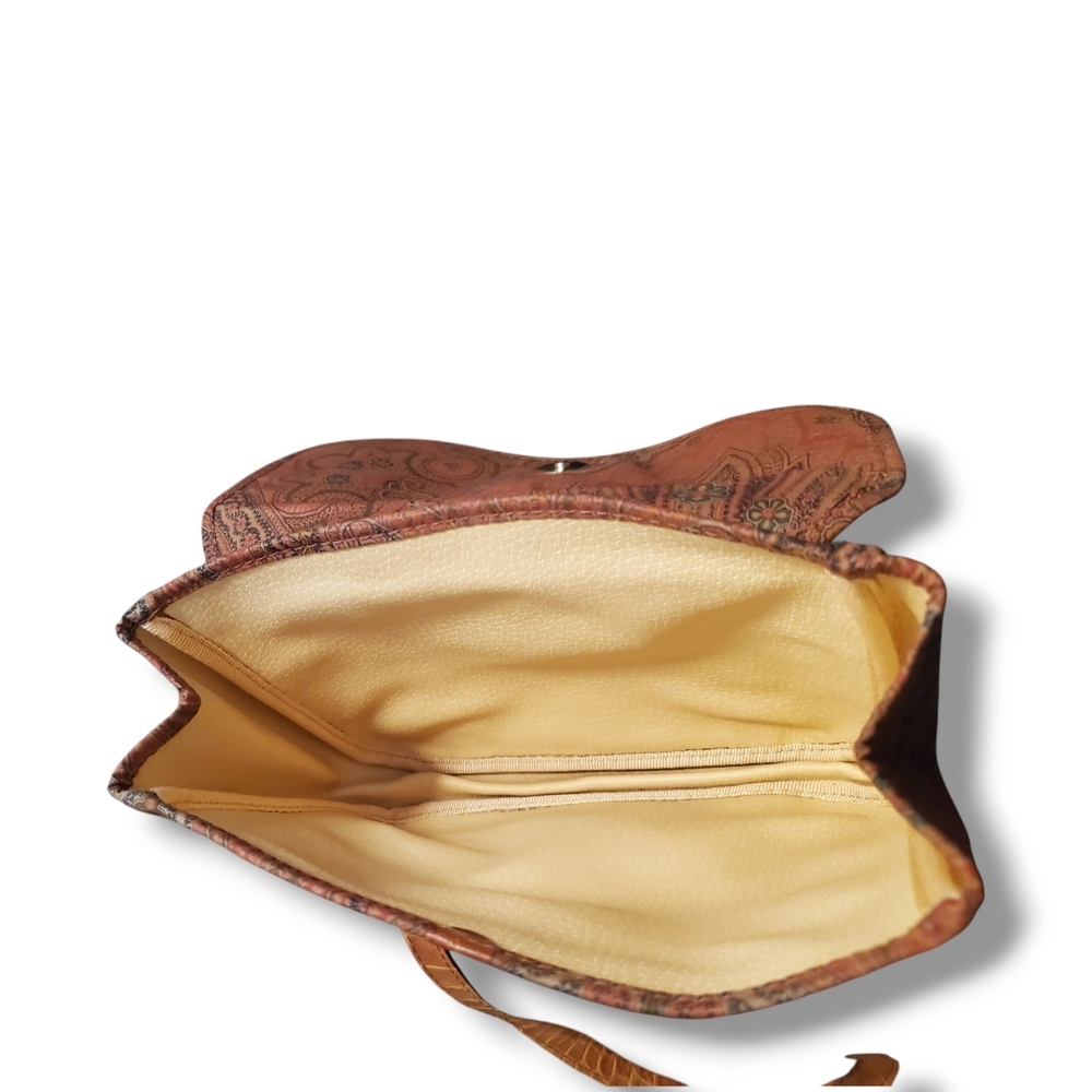 ETRO Green & Brown Y2K Mini Bag Paisley Pattern Vintage Etro Arnica Mini Handbag - Picture 7 of 11
